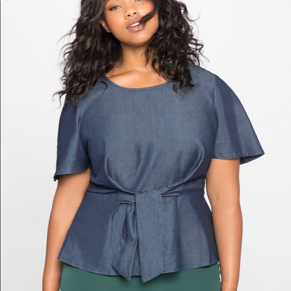 Eloquii Tops - Cute lightweight denim top